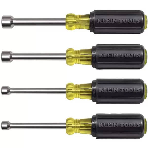 Klein Tools 4-Piece Nut Driver Set- Cushion Grip Handles