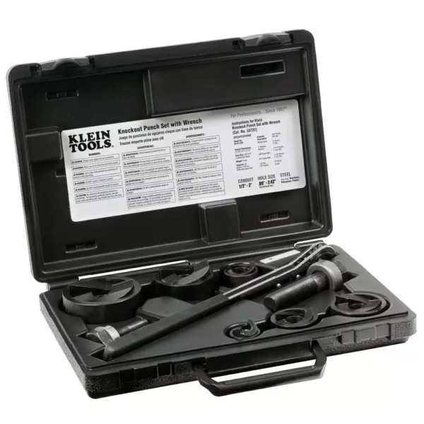 Klein Tools 9-Piece Knockout Punch with Wrench Set