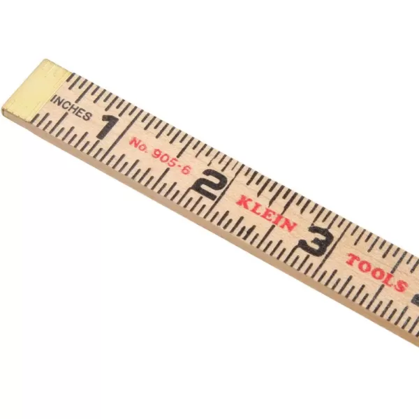 Klein Tools 6 ft. Wood Folding Ruler with Extension