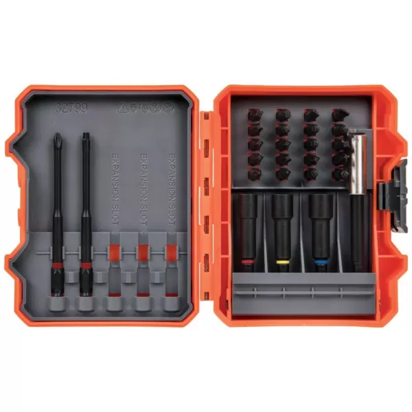 Klein Tools S2 Steel Pro Impact Power Bit Drill Bit Set (26-Piece with Case)