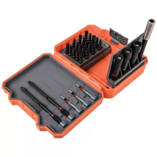 Klein Tools S2 Steel Pro Impact Power Bit Drill Bit Set (26-Piece with Case)