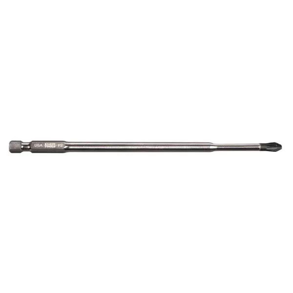 Klein Tools #2 Phillips 6 in. Steel Power Driver Bit (2-Pack)