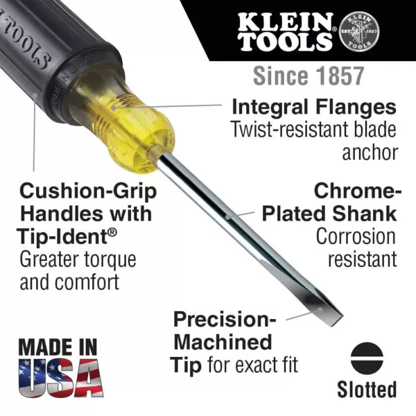 Klein Tools 2-Piece Stubby Screwdriver Set- Cushion Grip Handles