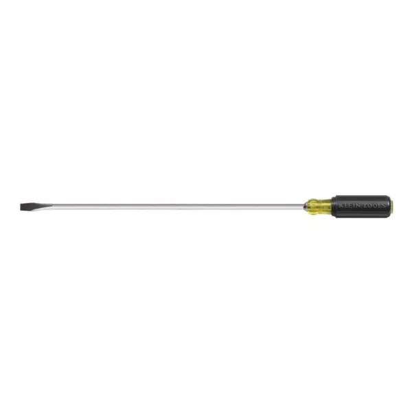 Klein Tools 1/2 in. Keystone-Tip Flat Head Screwdriver with 12 in. Heavy-Duty Square Shank- Cushion Grip Handle