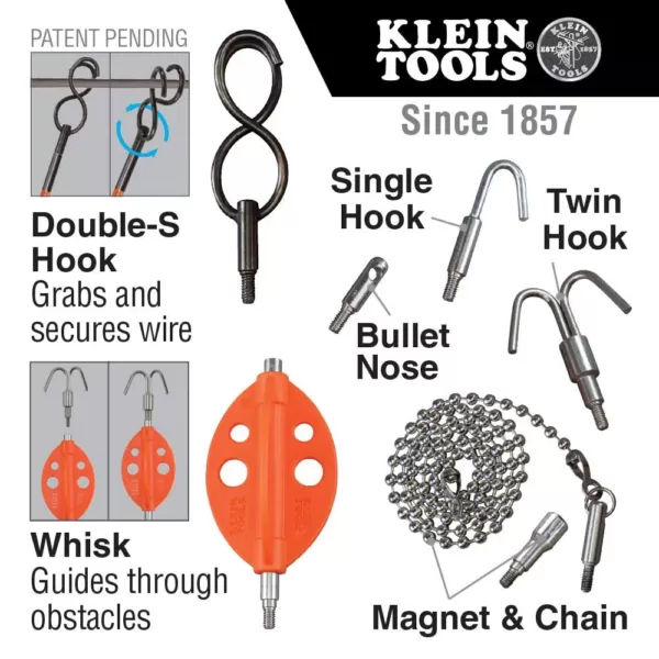 Klein Tools Attachment Set for Fish Rod (7-Piece)