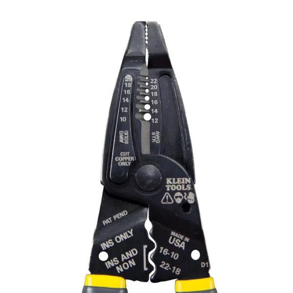 Klein Tools 7 in. Long Nose Wire Stripper and Cutter for 10-20 AWG Solid and 12-22 AWG Stranded Wire