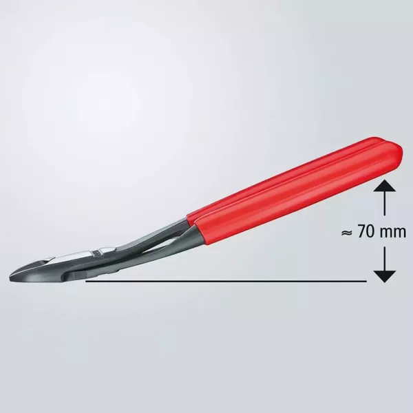 KNIPEX 8 in. High Leverage Angled Diagonal Cutting Pliers