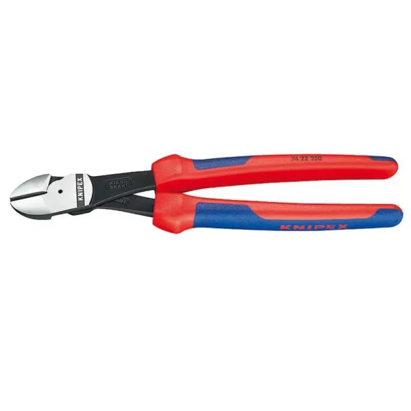 KNIPEX 8 in. High Leverage Angled Diagonal Comfort Grip Cutting Pliers