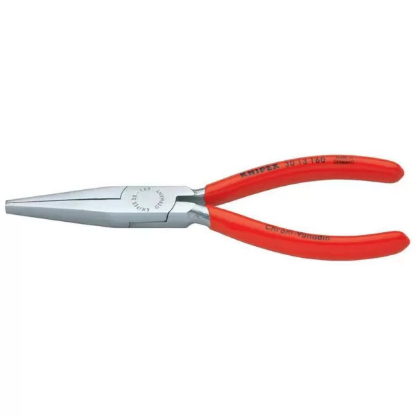 KNIPEX 6-1/4 in. Long Nose Pliers-Flat Tips