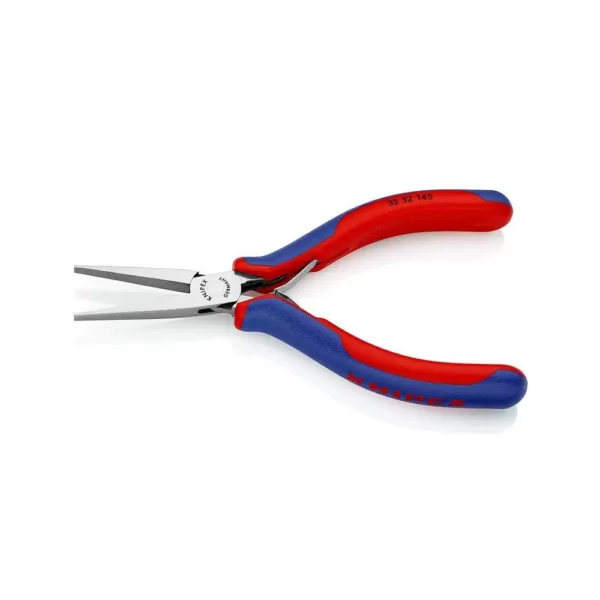 KNIPEX 5-3/4 in. Electronics Pliers-Flat Tips with Comfort Grip