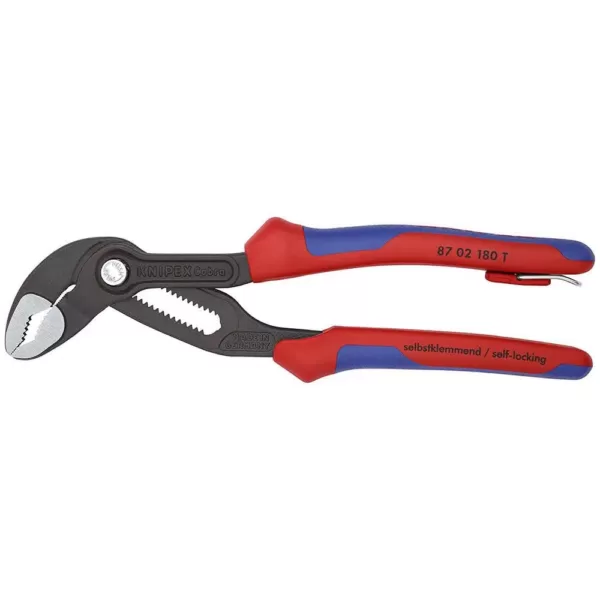 KNIPEX 7-1/4 in. Cobra Pliers with Dual-Component Comfort Grips and Tether Attachment