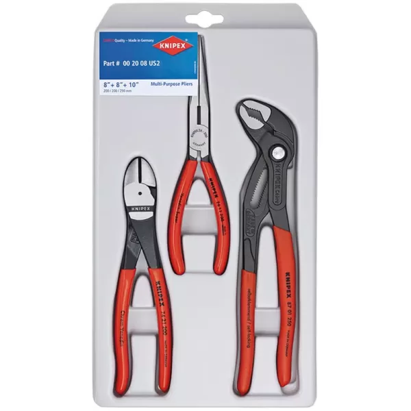 KNIPEX Universal Pliers Set with Cobra Pliers (3-Piece)