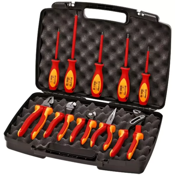 KNIPEX Pliers and Screwdriver Tool Set with Hard Case (10-Piece)