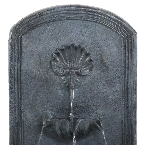 Sunnydaze Decor Seaside Resin Lead Solar Outdoor Wall Fountain