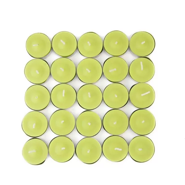 Zest Candle 1.5 in. Lime Green Citronella Tealight Candles (100-Box)