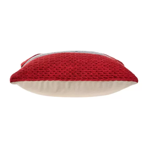 LR Home Bright Red 20 in. x 20 in. Striped Throw Pillow