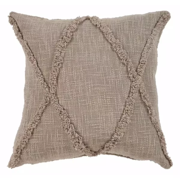 LR Resources Understated Taupe Solid Hypoallergenic Polyester 20 in. x 20 in. Throw Pillow