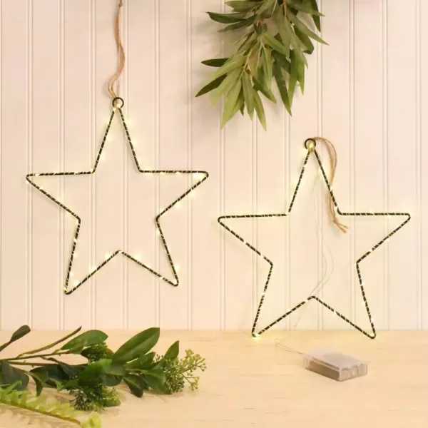 LUMABASE Star Motif 40 Mini Lights Warm White LED String Lights (2-Pack)