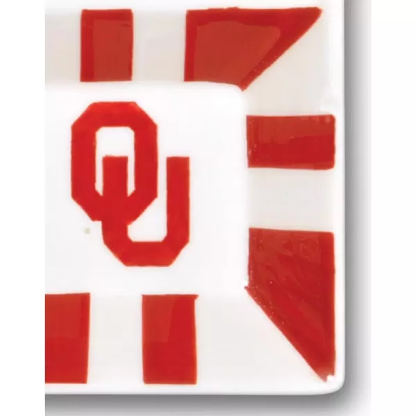 Magnolia Lane Oklahoma Ceramic 4 Section Tailgating Serving Platter