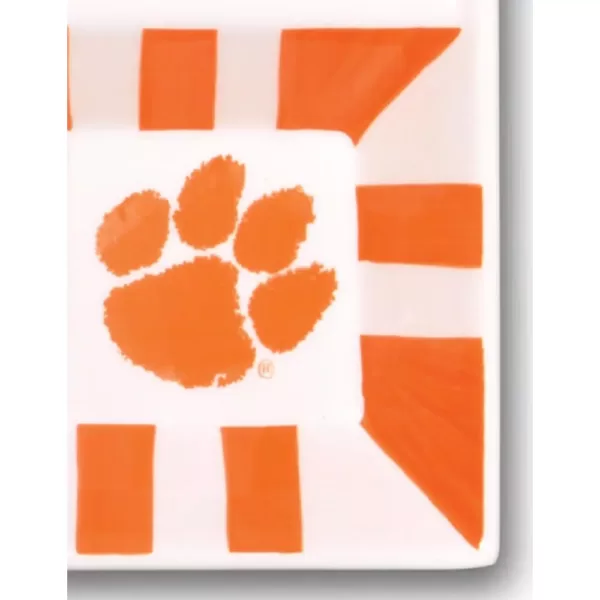 Magnolia Lane Clemson Ceramic 4 Section Tailgating Serving Platter