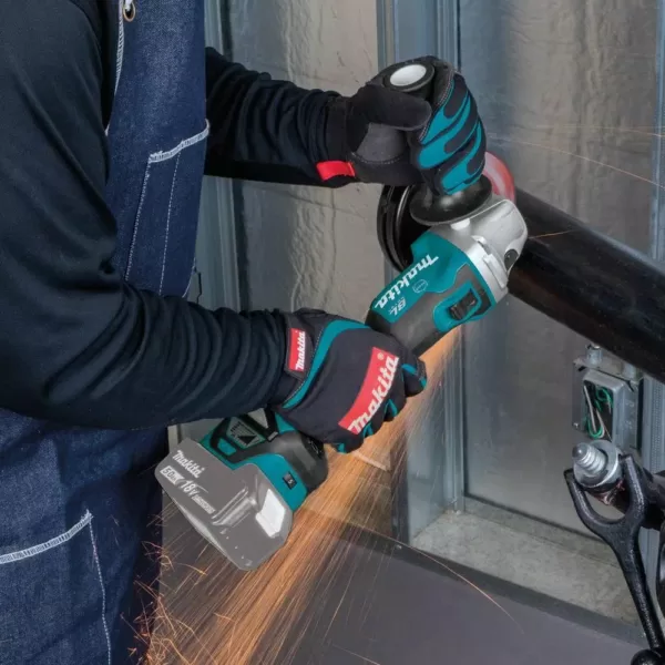 Makita 18-Volt LXT Brushless 4-1/2 in. / 5 in. Cordless Cut-Off/Angle Grinder with Electric Brake and AWS (Tool Only)