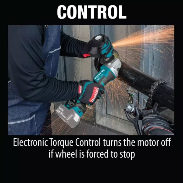 Makita 18-Volt Brushless 4-1/2 in. / 5 in. Cordless Paddle Switch Cut-Off/Angle Grinder with Electric Brake (Tool Only)