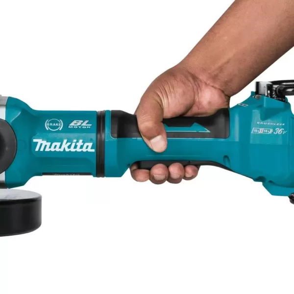 Makita 18-Volt X2 LXT Lithium-Ion 36-Volt Brushless Cordless 9 in. Cut-Off/Angle Grinder with Electric Brake and AWS Tool-Only