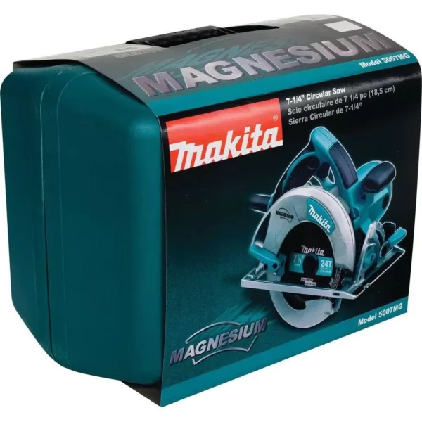 Makita 15 Amp 7-1/4 in. Corded Lightweight Magnesium Circular Saw with LED Light, Dust Blower, 24T Carbide blade, Hard Case