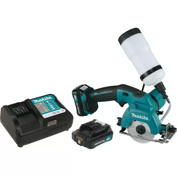 Makita 12-Volt MAX CXT Lithium-Ion Cordless 3-3/8 in. Tile/Glass Saw Kit