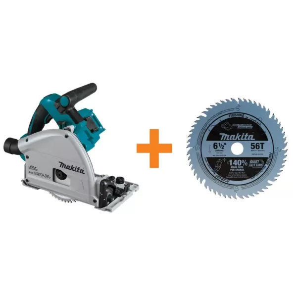 Makita 18-Volt X2 LXT (36-Volt) Brushless 6-1/2 in. Plunge Circular Saw with Bonus 6-1/2 in. 56T Carbide-Tipped Saw Blade