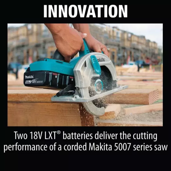 Makita 18-Volt 5.0Ah X2 LXT Lithium-Ion 36-Volt Cordless 7-1/4 in. Circular Saw Kit