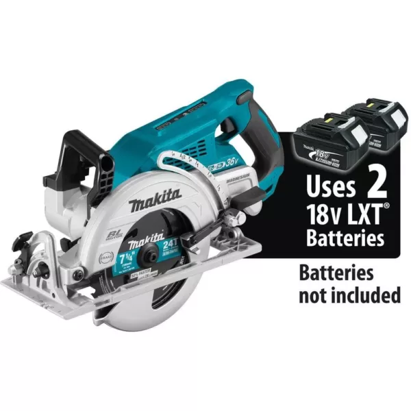 Makita 18-Volt X2 LXT Lithium-Ion (36-Volt) Brushless Cordless Rear Handle 7-1/4 in. Circular Saw (Tool-Only)