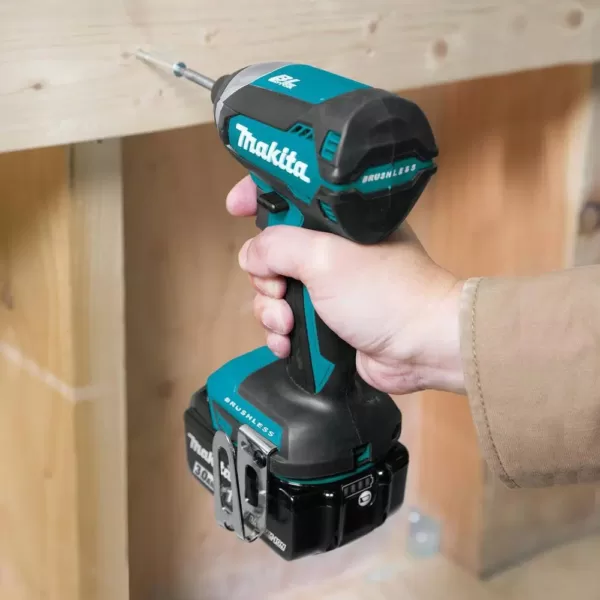 Makita 5.1 HP 73cc 14 in. Gas Saw with Bonus 18-Volt LXT Lithium-Ion Brushless Impact Driver Kit with (1) Battery 3.0Ah