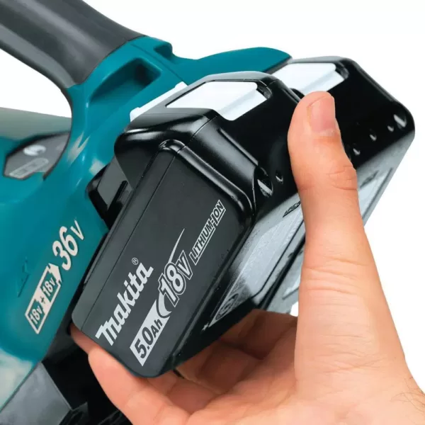 Makita 120 MPH 473 CFM 18-Volt X2 (36-Volt) LXT Lithium-Ion Brushless Cordless Blower Kit with 2 Batteries 5.0Ah and Charger