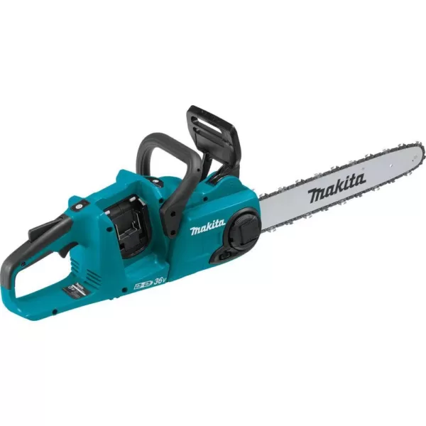 Makita 18V X2 LXT Blower and 18V X2 LXT 16 in. Chain Saw with bonus 18V LXT Starter Pack