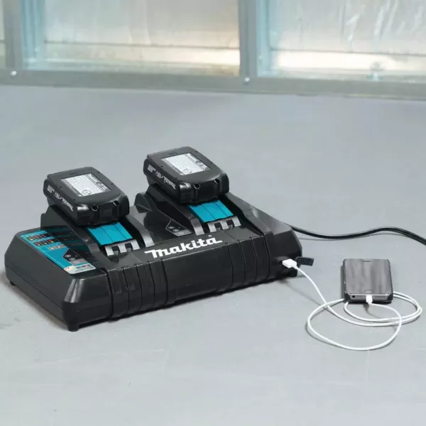 Makita 18V X2 LXT Blower and 18V X2 LXT 16 in. Chain Saw with bonus 18V LXT Starter Pack