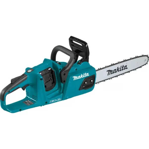 Makita 18V X2 LXT Blower and 18V X2 LXT 14 in. Chain Saw with bonus 18V LXT Starter Pack