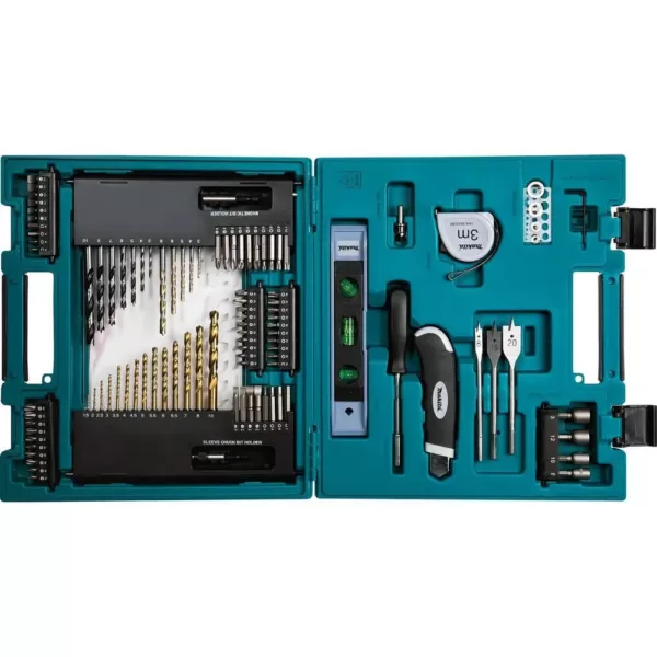 Makita Metric Bit and Hand Tool Set, Metal, Wood, Masonry, Straight Shank (104-Piece)