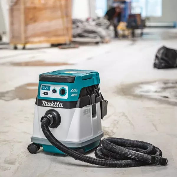 Makita 18-Volt X2 LXT Lithium-Ion (36-Volt) Brushless Cordless 4 Gal. HEPA Filter Dry Dust Extractor, with AWS (Tool-Only)