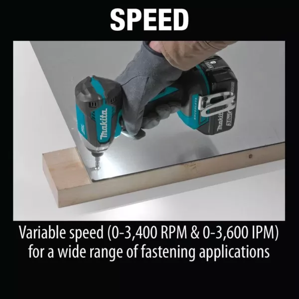 Makita 18-Volt LXT Lithium-Ion Brushless Cordless Impact Driver Kit (3.0Ah) with Impact XPS 35 Piece Impact Bit Set