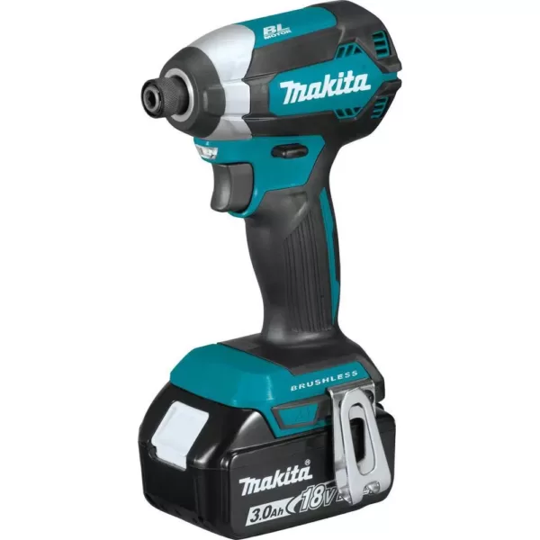 Makita 18-Volt LXT Lithium-Ion Brushless Cordless Impact Driver Kit (3.0Ah) with Impact XPS 35 Piece Impact Bit Set