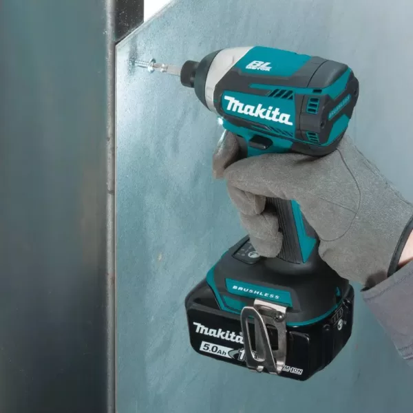 Makita 18-Volt LXT Lithium-Ion Brushless Cordless Quick-Shift Mode 3-Speed Impact Driver with (2) Batteries 5.0Ah, Hard Case