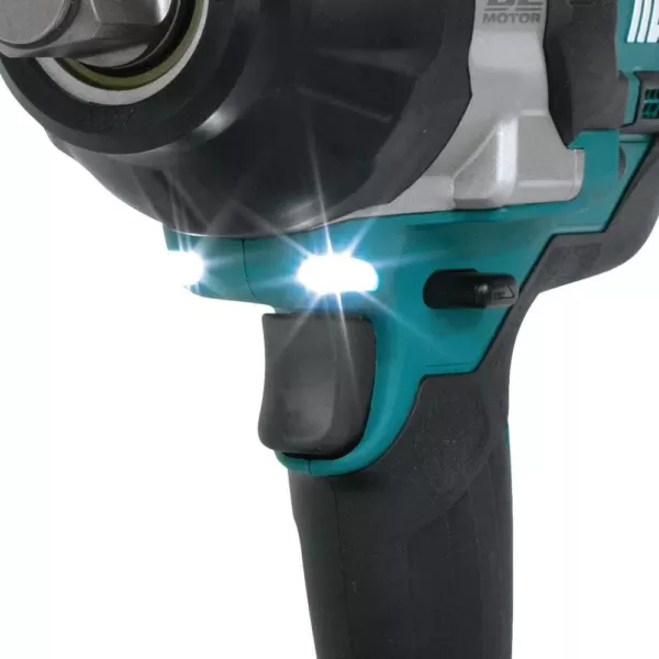 Makita 18-Volt LXT Lithium-Ion Brushless Cordless High Torque 1/2 in. Square Drive Impact Wrench w/ (2) Batteries 5.0Ah, Bag