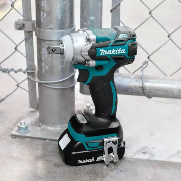 Makita 18-Volt LXT Compact Brushless 1/2 in. 3-Speed Impact Wrench Kit with bonus 18-Volt LXT Cordless L.E.D. Flashlight