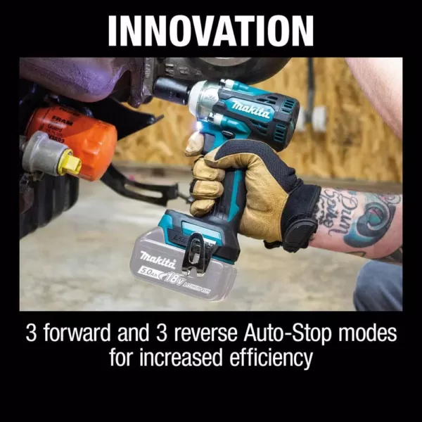 Makita 18-Volt LXT Lithium-Ion Brushless Cordless 4-Speed 1/2 in. Sq. Drive Impact Wrench w/ Friction Ring Anvil, Tool Only