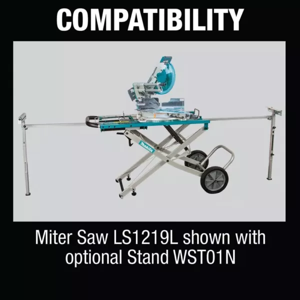 Makita 15 Amp 12 in. Dual-Bevel Sliding Compound Miter Saw with Laser