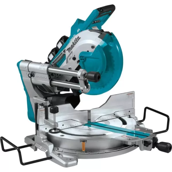 Makita 18-Volt X2 LXT 10 in. Brushless Cordless Dual-Bevel Sliding Compound Miter Saw Kit Laser 5.0 Ah with Batteries 5.0 Ah