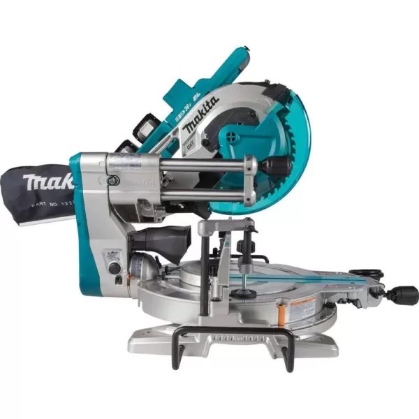 Makita 18-Volt 5.0Ah X2 LXT Lithium-Ion (36V) Brushless Cordless 10 in. Dual-Bevel Sliding Compound Miter Saw with Laser Kit