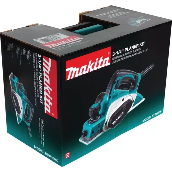 Makita 6.5 Amp 3-1/4 in. Corded Planer Kit with Blade Set, Hard Case