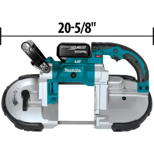 Makita 18-Volt LXT 5.0Ah Lithium-Ion Cordless Portable Band Saw Kit with bonus 18-Volt LXT Lithium-Ion Battery Pack 5.0Ah